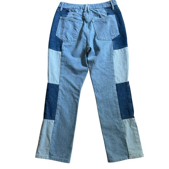 Good American Good Icon Patchwork Ankle Jeans Style G1062T Women's Size 10/30 - Picture 3 of 7